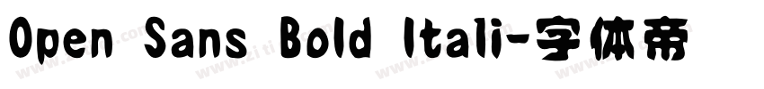 Open Sans BoId Itali字体转换